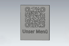 Laden Sie das Bild in den Galerie-Viewer, QR Code Aufsteller für Unternehmen - Social Media, Webseite, Bewertung, Menü u.ä. - Mit Wunschtext