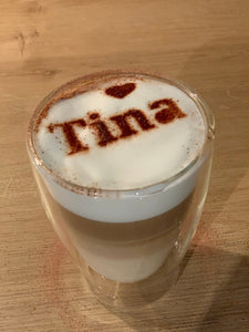 Kaffeeschablone Floral Latte Art Motiv